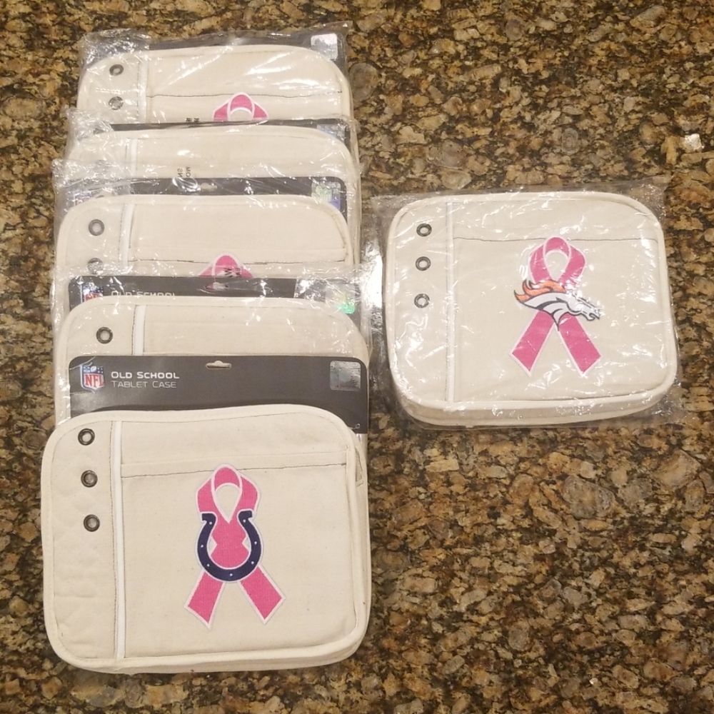 Lot 6 NFL Colts Broncos Tablet Case Old School 9"